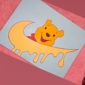 Nike Winnie the Pooh hand painted canvas